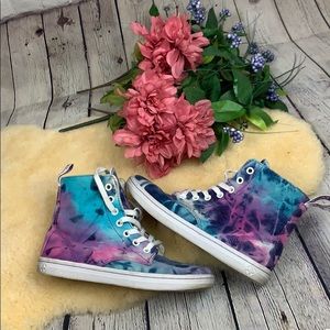 Dr. Martens hackney tie dye high tops